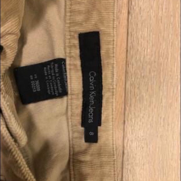 Pants: Calvin Klein-corduroy straight leg/fitted Women’s size: 8 - Picture 6 of 6